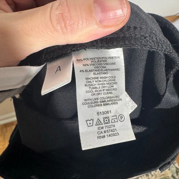 Ann Taylor Loft Curvy Slim Trouser Work Pant Women 12 Black Officecore Career - Picture 4 of 10